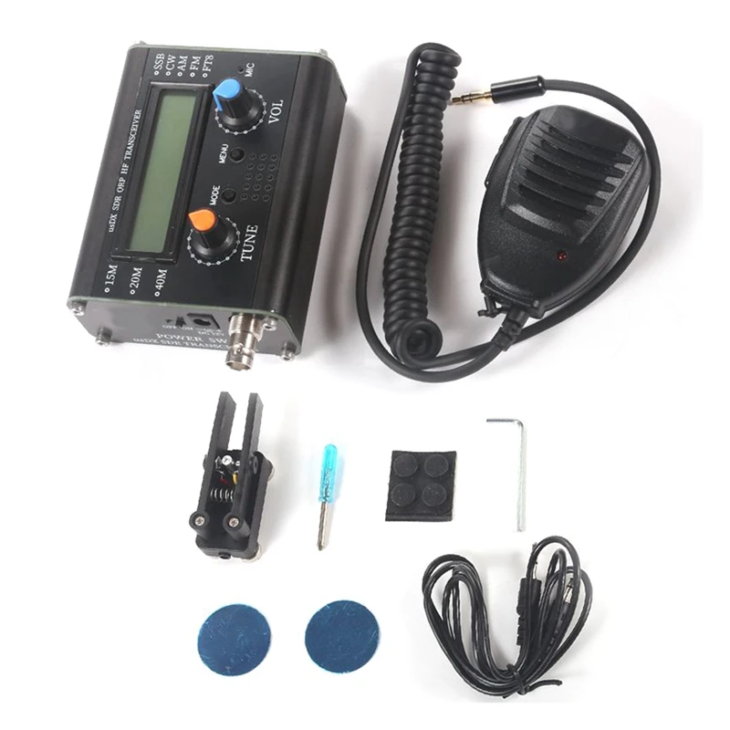 ABFU-5W Usdx SDR QRP Transceiver QCX-SSB To SSB 3-Band All Mode High Frequency Transceiver With Handheld Microphone