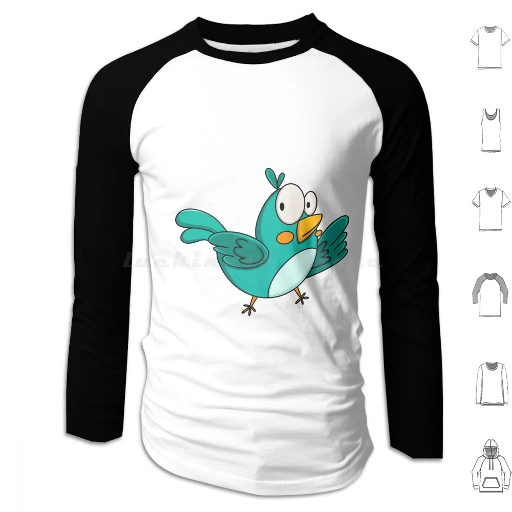 Bird Stickers Hoodie cotton Long Sleeve Animal Bird Domestic Birds Birds Wild Birds Ornithology Ornithologist Nest Bird Eggs