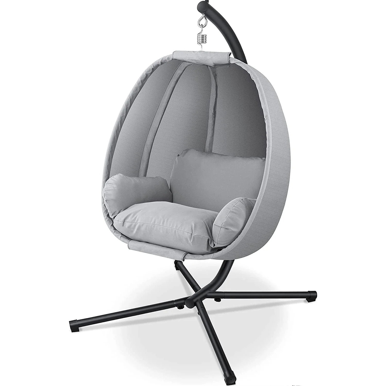 Metal Hanging Egg Chair With Frame Soft Seat Cushion Nice Design