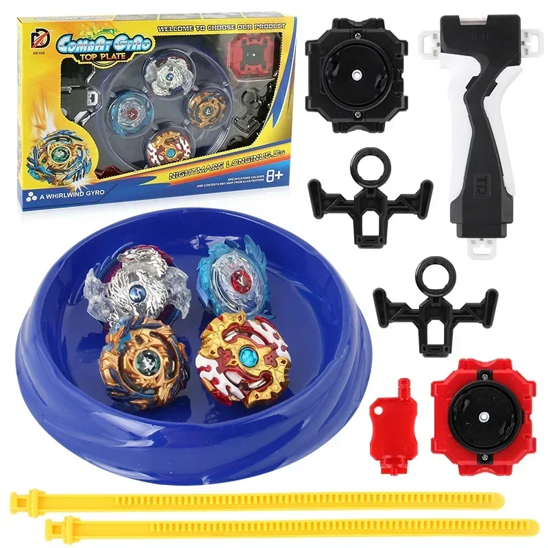 Brand new bursting top toy god series set 4-in-1 two-way launcher handle battle disk competition