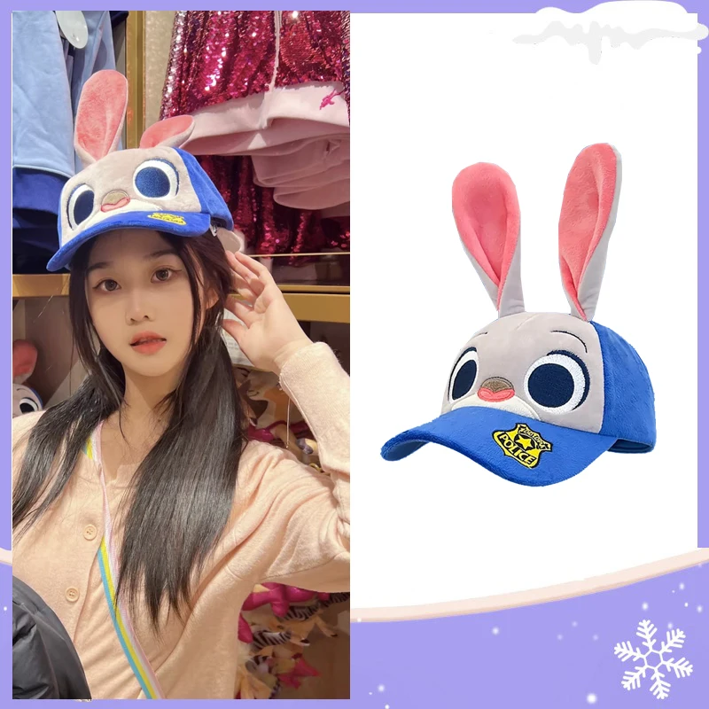 Disney Zootopia Baseball Cap Cute Judy Hopps Anime Figure Cosplay Props Kawaii Rabbit Sun Hat Party Decorations Kids Toys Gifts