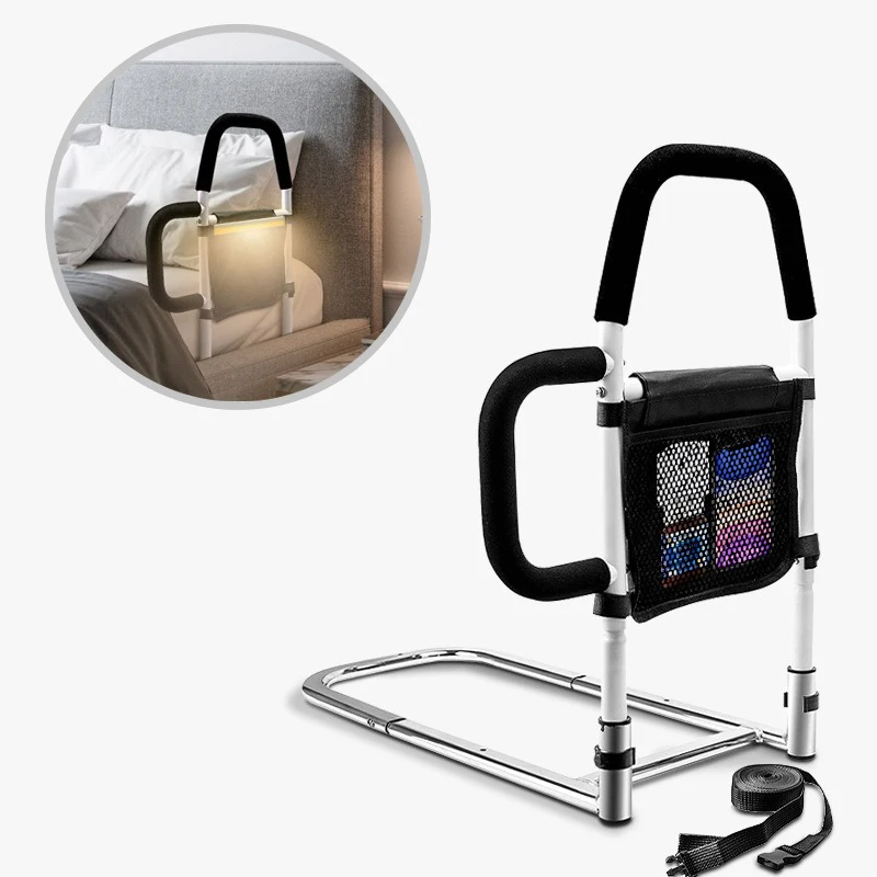 قضبان سرير لأداة العناية بالجسم لسلامة كبار السن والكبار، قصب سرير بارتفاع قابل للتعديل، قضبان مساعدة سرير ثابتة للعناية بالجسم مع ضوء LED #1