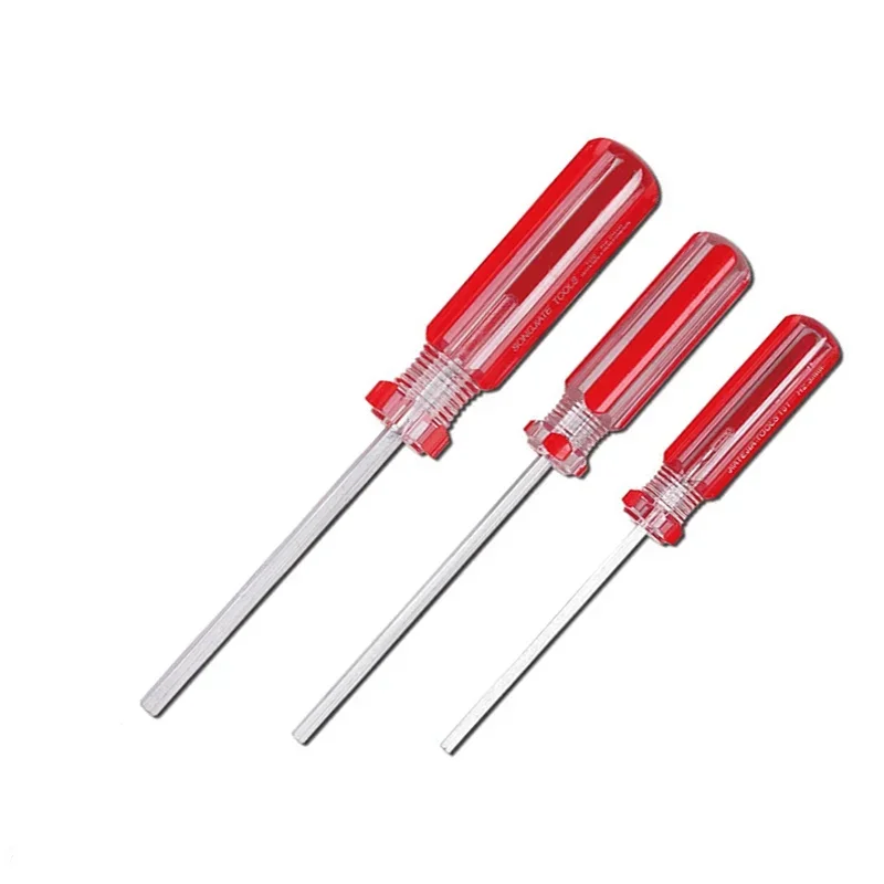 7pcs/set 1.5mm-6mm Hexagon Screwdriver Set CR-V Flat Head Hex Screw-driver Magnetic Allen Bolt Driver Hand Tools