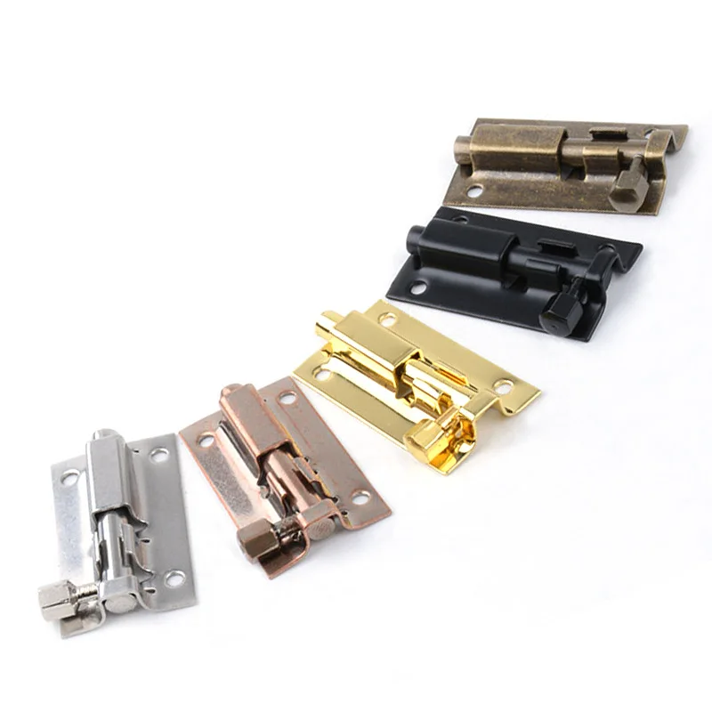 1.5/2/3/4 Inch Long Silver Stainless Steel Door Latch Solid Sliding Lock Bolt Latch Hasp Staple Gate Safety Lock