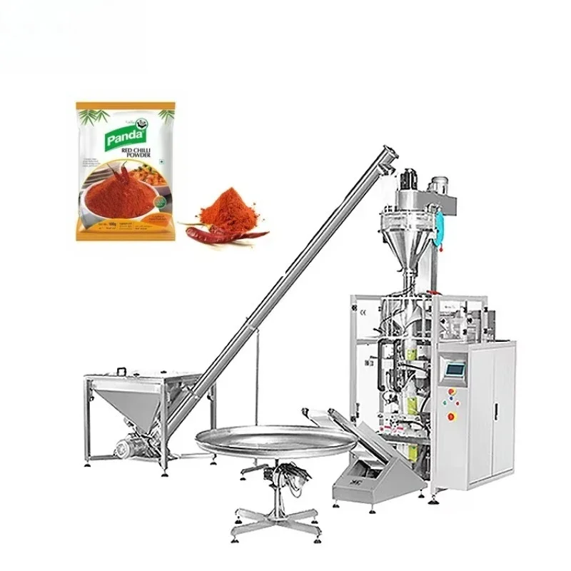 High Accuracy Automatic Vertical Sachet Pouch Masala Powder Packing Machine 500g 1kg Curry Chilli Powder Spice Packing Machine