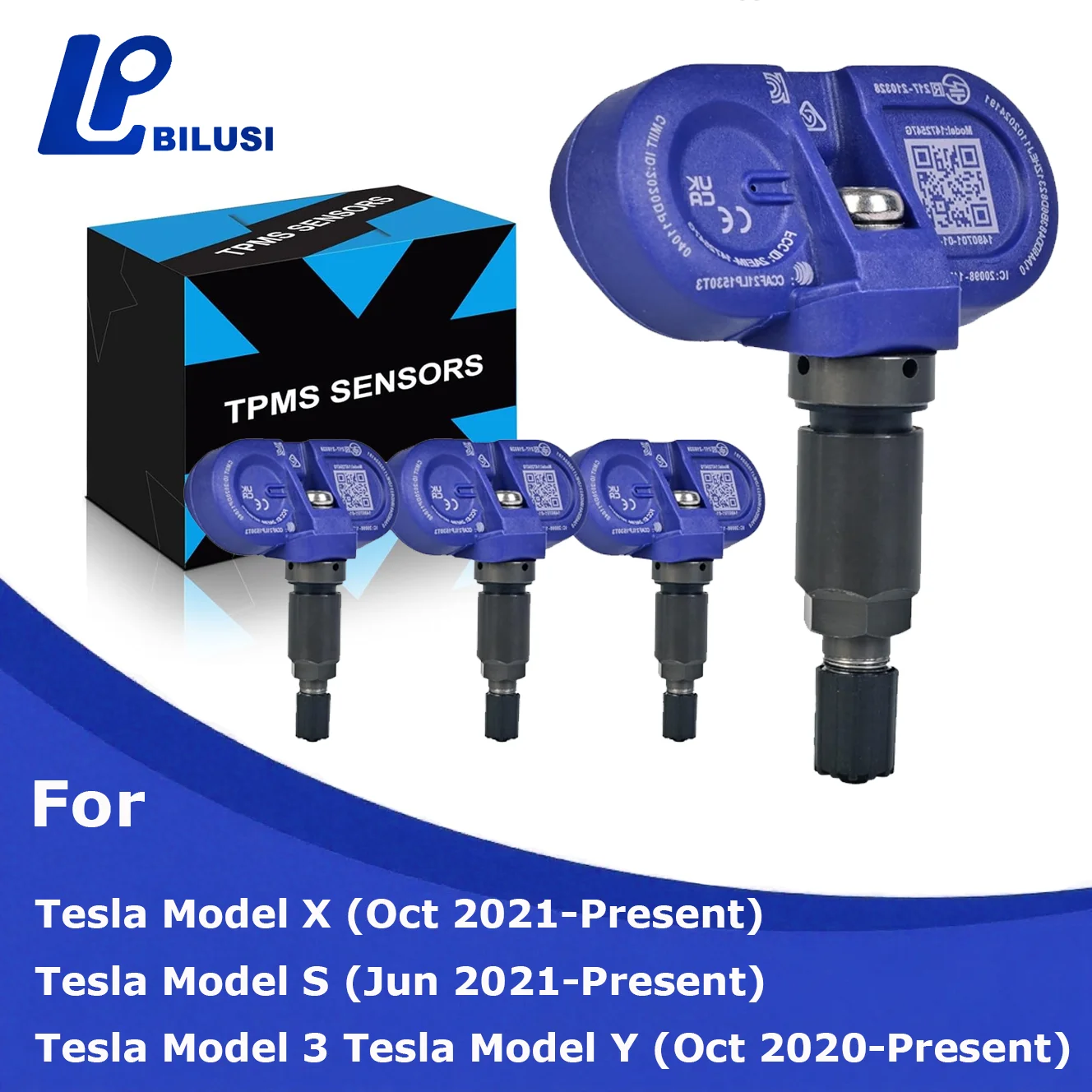 Bilusi Tesla BLE Sensore di pressione dei pneumatici Bluetooth per Tesla Model Y/S/X /3 OE 2021-2023:1490701-01-B 1490701-01-C 1490701-01-D