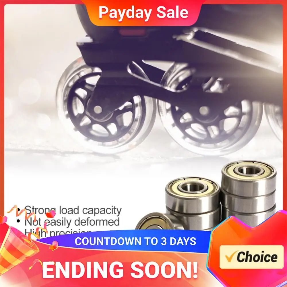 

10Pcs 608ZZ Skateboard Ball Bearings High Carbon Steel Ball Bearings Single Row 8x22x7mm for Skateboards Inline Skates Scooters