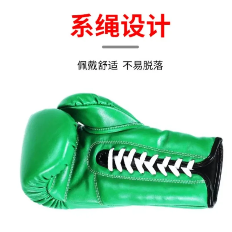 6/8/10/12/14 أوقية قفاز ملاكمة عالي الجودة PU حبل MMA الملاكمة التايلاندية التدريب قفاز الكبار ساندا القتال الملاكمة معدات التدريب #4