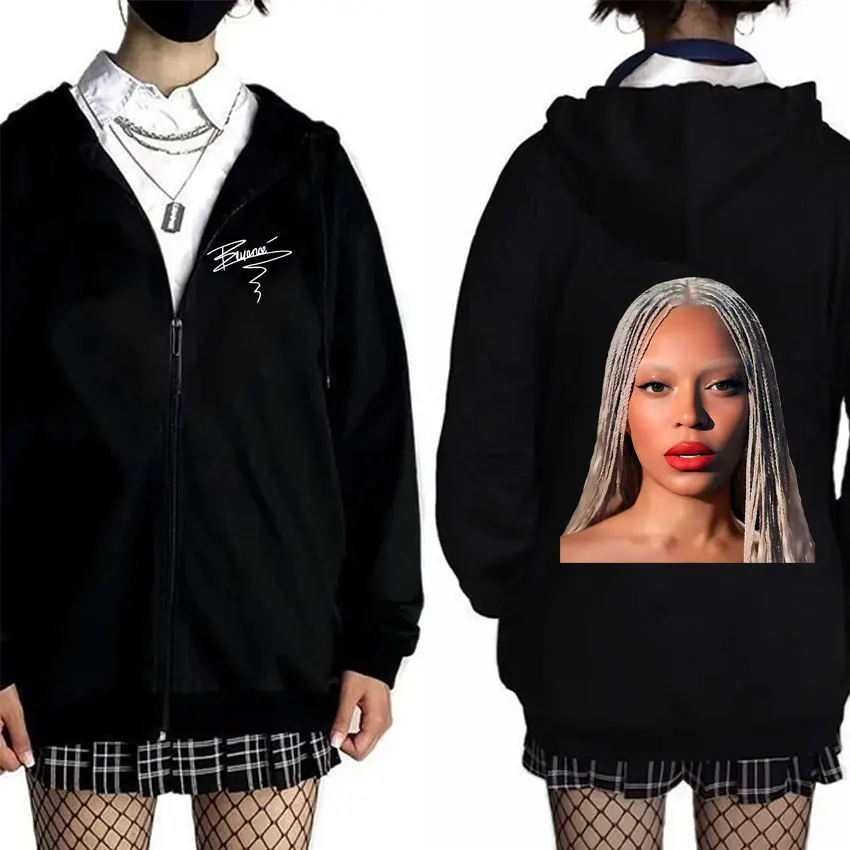 

Fashion Beyonce Cowboy Carter and The Rodeo Chitlin Circuit Tour Zip Up Hoodie Men Women Fashion Oversized Zipper Jacket Coat
