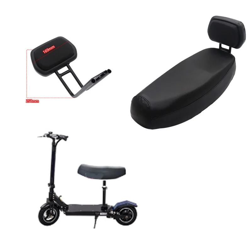 Electric scooter modified double cushion and backrest support for 10 inch Scooter accessories