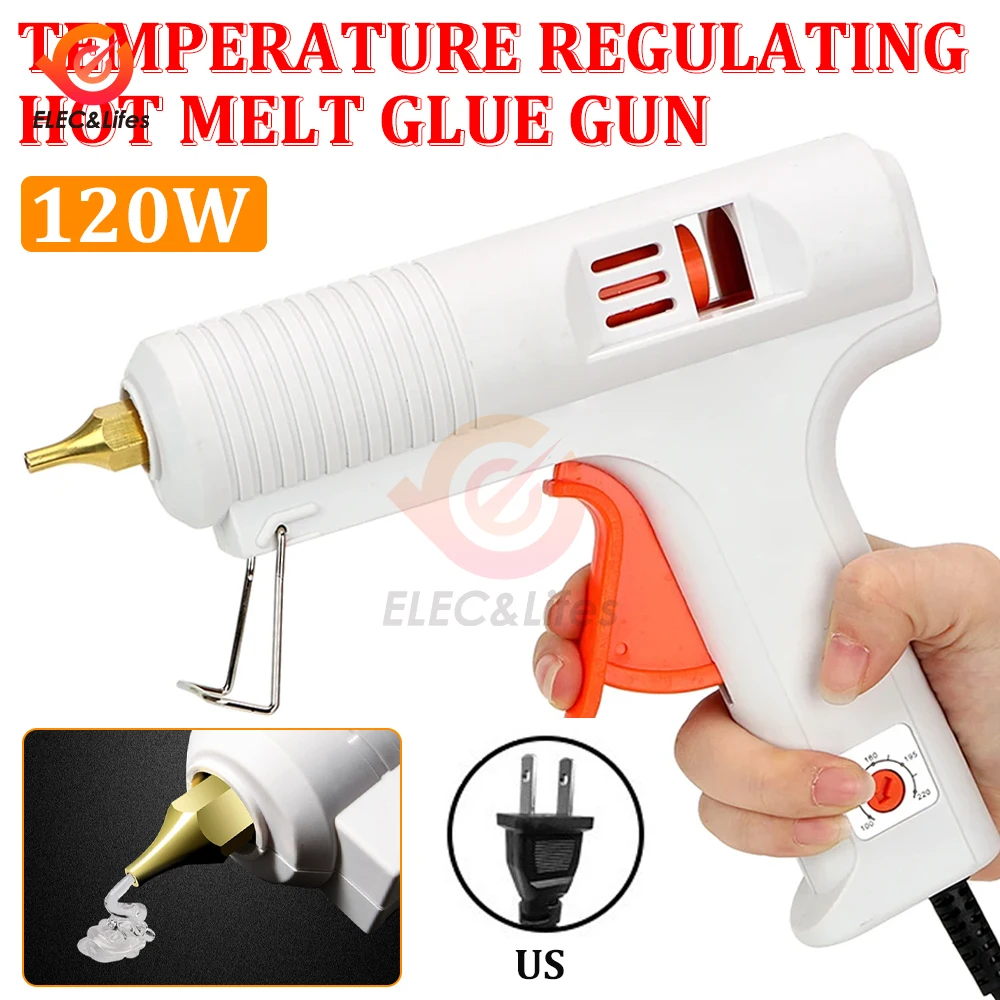 120w DIY Heiß schmelz klebe pistole 11mm Klebe stift Industrie Mini einstellbare Temperatur Klebe pistolen Thermo elektrische Reparatur Wärme werkzeuge