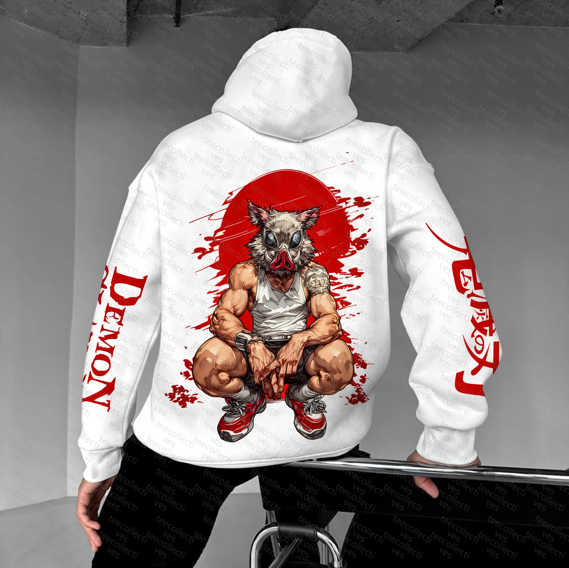 

Demon Slayer Parent-child Clothing Autumn and Winter Japanese Hotblooded Animation Classic Character Hoodie Men's and Women's