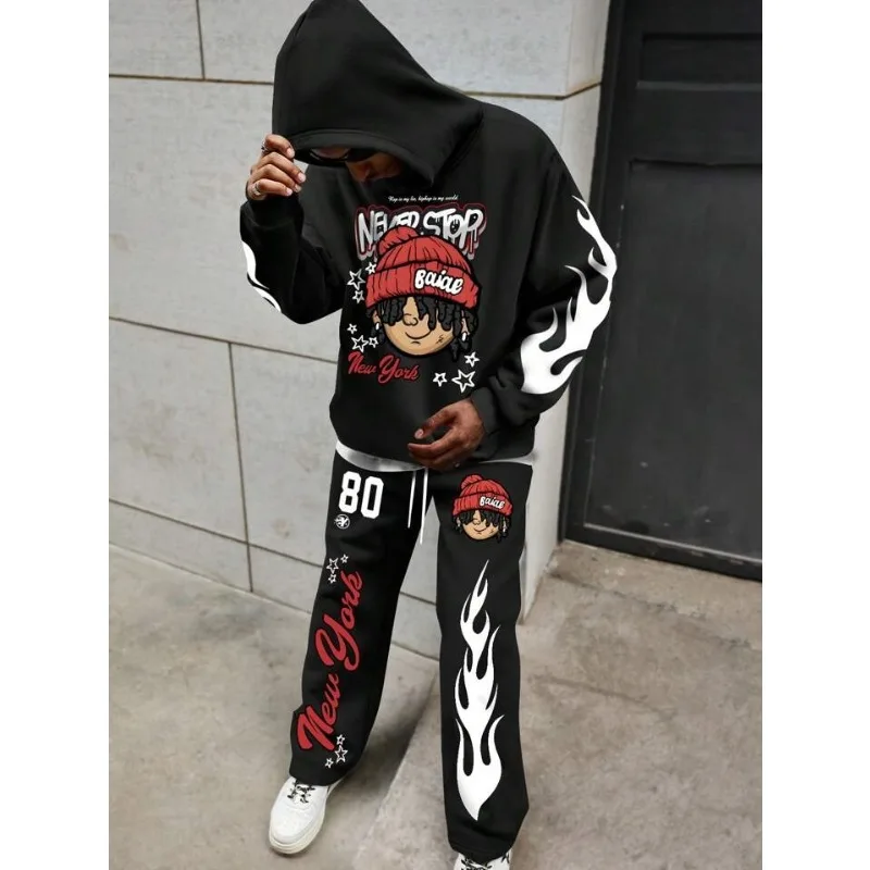 

25-26 Новый модный комплект для отдыха с 3D рисунком аниме для взрослых и детей