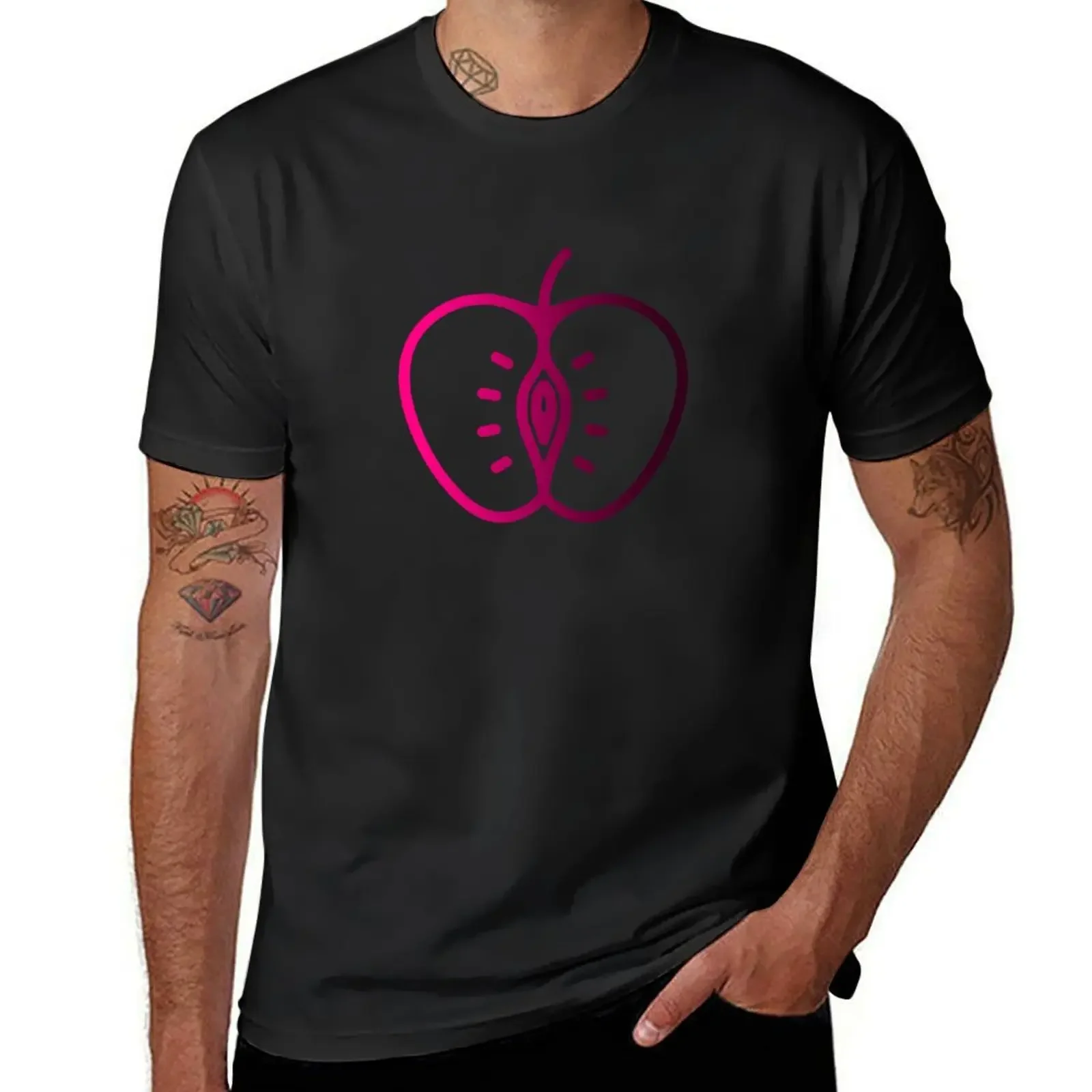 Pink to Black Strawberry Juicy Puss T-Shirt vintage tops oversizeds mens tall t shirts