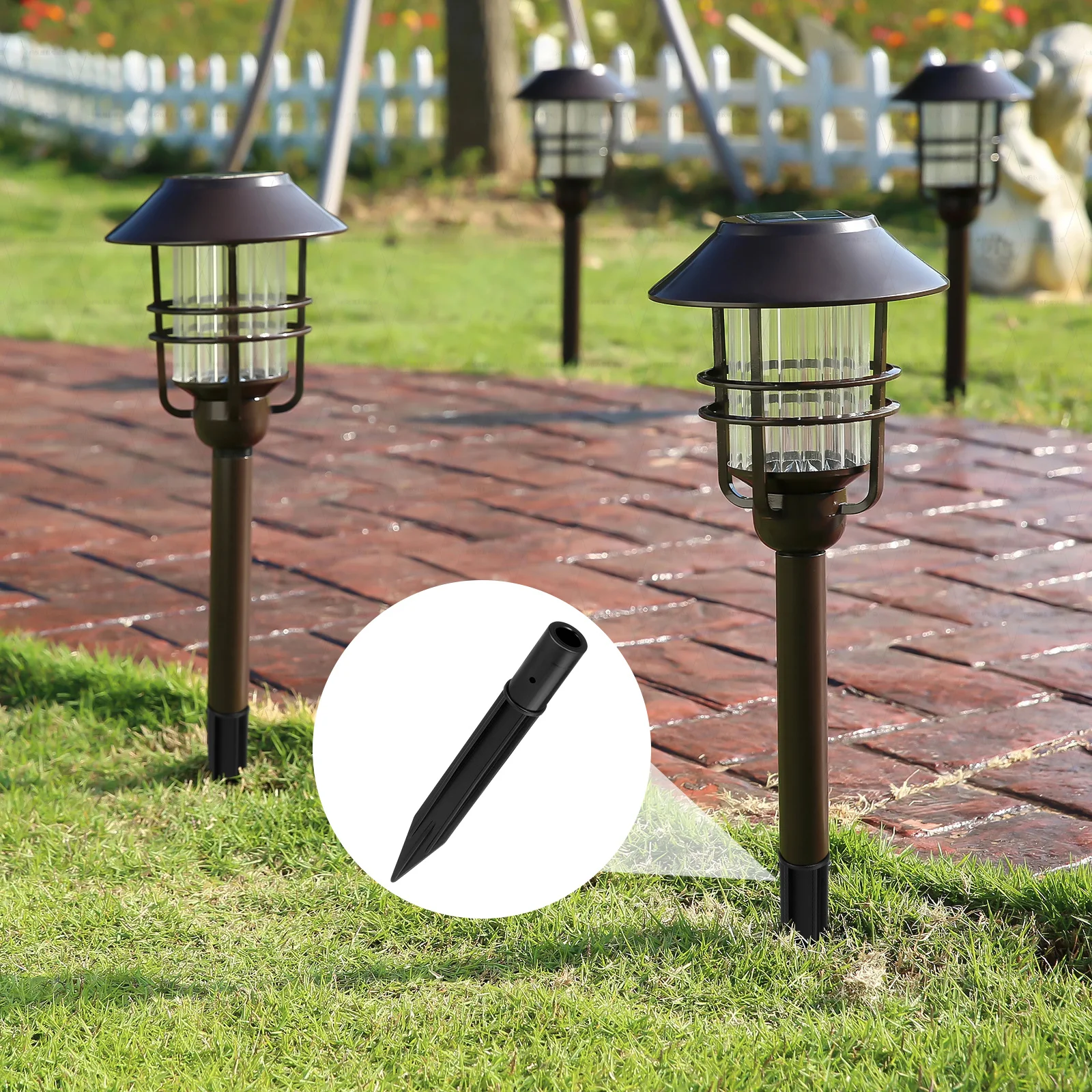 

10Pcs Solar Light Stakes Outdoor Replacement Durable ABS Plastic Ground Spikes for Garden Lights Landscape Yard Pathway