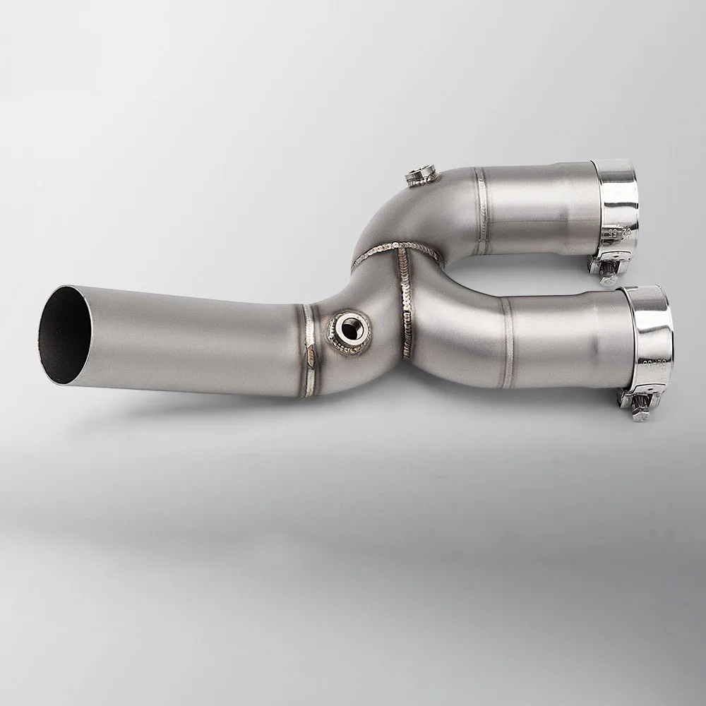For Yamaha YZF-R1 YZF-R1M MT-10 2015-2022 YZFR1 YZFR1M MT10 Escape Motorcycle Exhaust Mid Link Pipe 51MM Slip-On Connecting Pipe