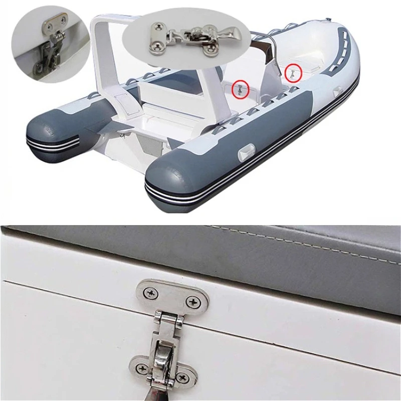 1Pcs Boat Anti-Rattle Latches Marine 316 Stainless Steel for Marine Grade Lockable Hold Down Clamp-Locking Cam Latch