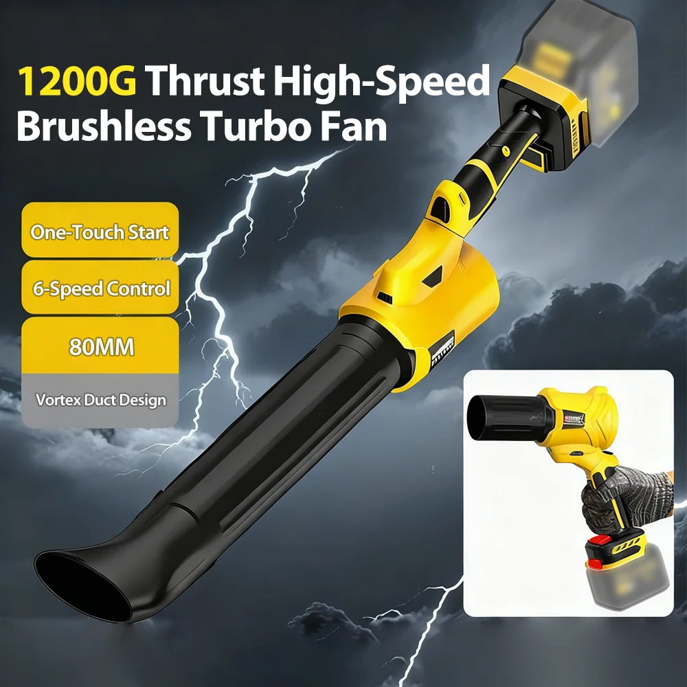 

Brushless Motor Electric Air Blower 128000RPM Cordless Leaf Dust Snow Blowing Cleaning Power Tool For Makita 18V-21V No Battery
