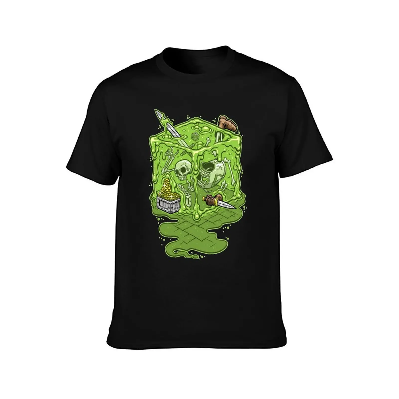 GELATINOUS CUBE! T-Shirt, Summer Casual Cotton Tee, Oversized Streetwear Tops, Vintage Graphic Print, Loose Fit Short Sleeve