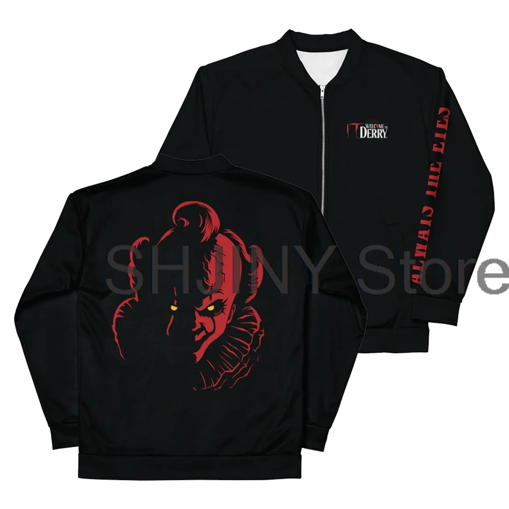 

SHJINY Добро пожаловать в дерри всегда глаза куртка на молнии унисекс с длинными рукавами уличная одежда для женщин и мужчин толстовки на молнии