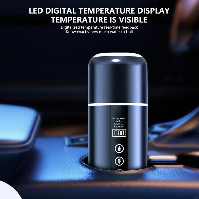 

Dense 500ml Vehicle Heated Cup Untarnished Auto Electric Coffeepot For Trucks Camping Long Propels Immediate Warm Water 87HA