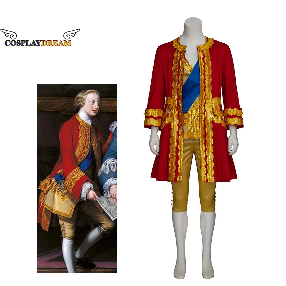 18th Century Costume Men Victorian Era Rococo Baroque Costume Medieval Noble Suit for Men Jacket Coat Vest Pants Custom Made