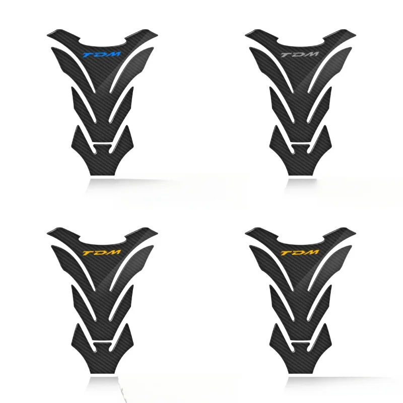 3D Carbon Fiber Motorcycle Fuel Tank Pad Cover Protector Decal Stickers For  TDM 900