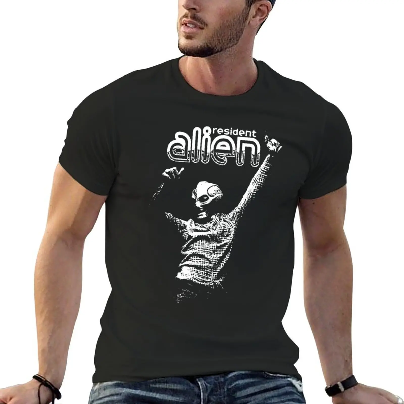 Bravery Based On Comics Strong Resident Alienretro Wave T-Shirt plus sizes tees graphics men clothings