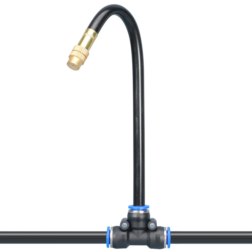 360 Degree Directional Watering Kit with 8mm OD PE Tubing and Quick Connect Fittings for Indoor Outdoor Plant Care