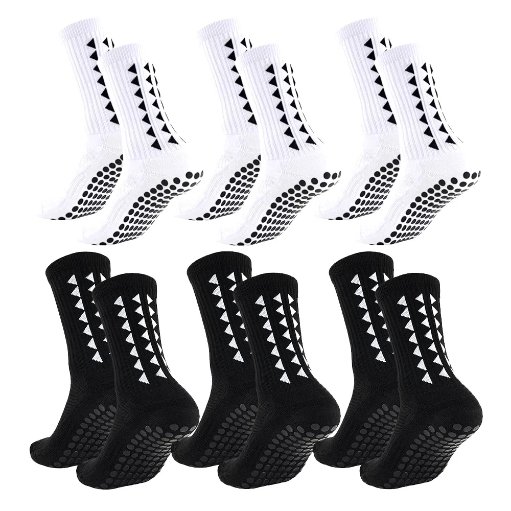 

6Pairs men women football grip socks towel bottom sport socks rugby soccer cycling running Exercise athletic socks