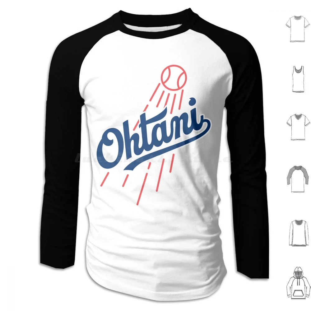Shohei Ohtani صورة شعار هوديي قطن كم طويل Shohei Ohtani Ohtani Ohtani