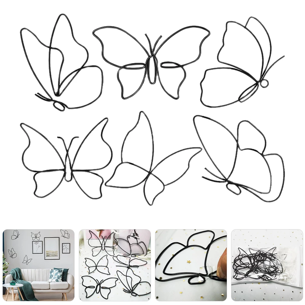 

6pcs Metal Butterfly Hanging Hollow Rustic Decor For Home Office Garden Outdoor Iron Art Decoration Sculpture Yard Patio Fence