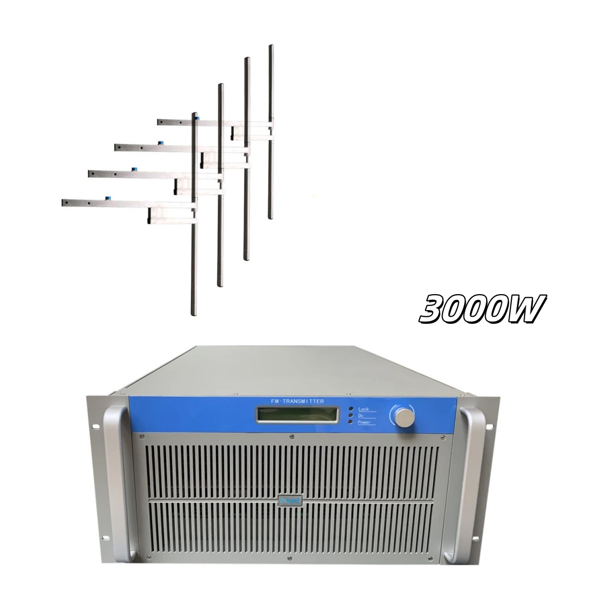 3000W FM Broadcast Transmitter+4-Bay Antenna Total 2 Equipments