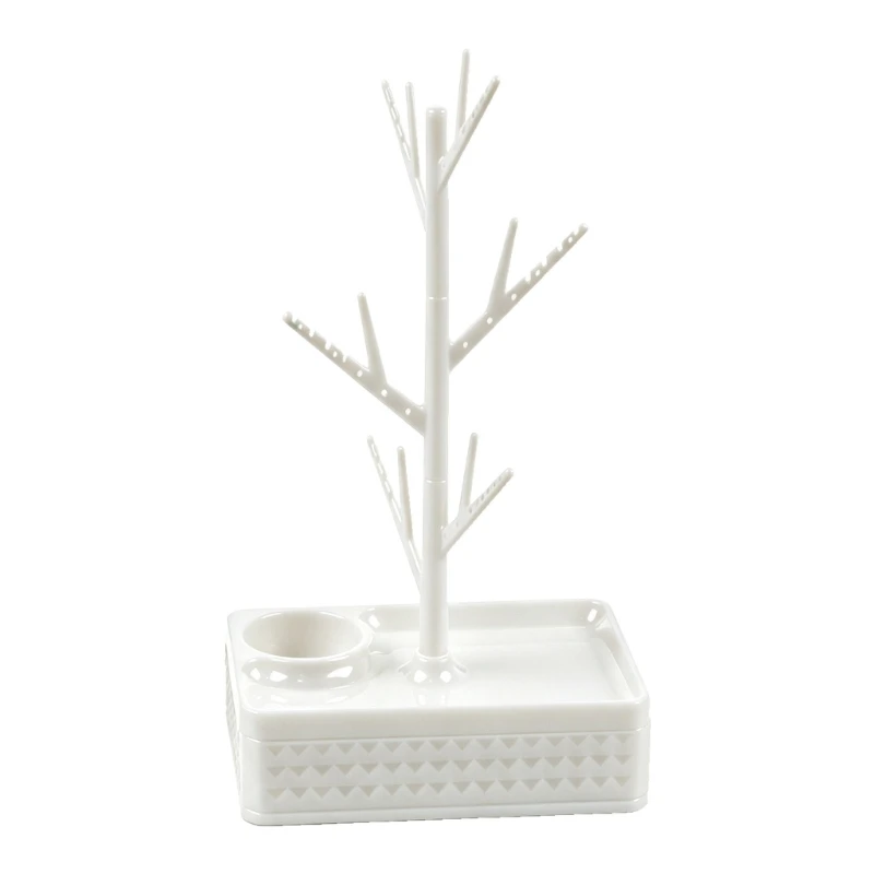 Tree Jewelry Stand with Rotating Access for Earrings and Necklaces E0BF