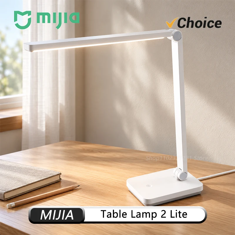 Original MIJIA Desk Table Lamp 2 Lite Ra90 Folding Eye Protection 3-Gear Dimming Color Rendering Table Light Bedside Night Lamp
