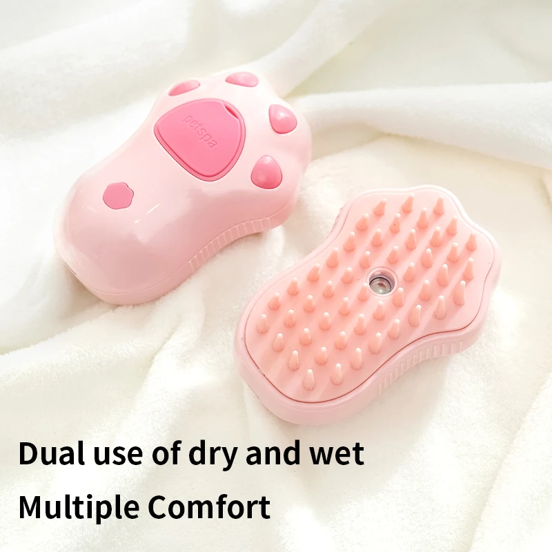 Dog Cat Steamy Brush Pet Electric Water Spray Brushes Silicone Hair Removal Grooming Massage Comb Pet Tangles Accessories