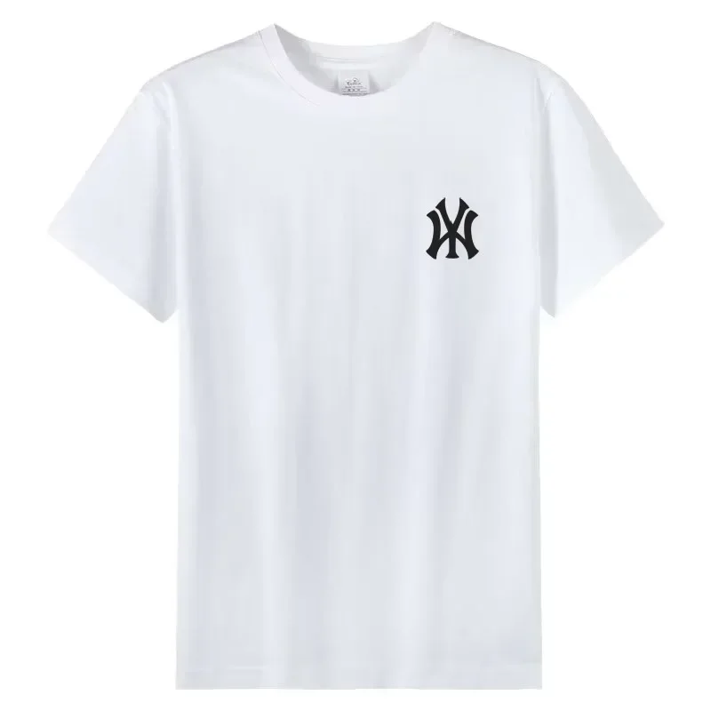 2026 New Unisex Pure Cotton Short Sleeve T-Shirt Men Women Summer Fashionable Thin Breathable Comfortable Casual Top