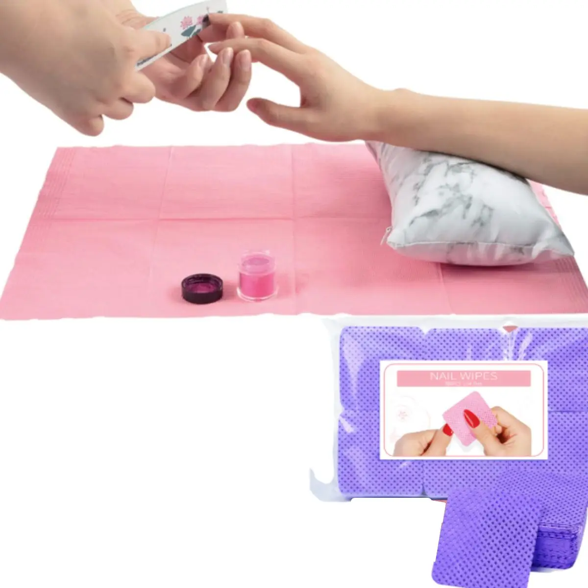 Non-lint Nail Wipe Gel Nail Polish Remover Pad Absorbent Cotton Pad Suitable for Nail Preparation&Care Processes