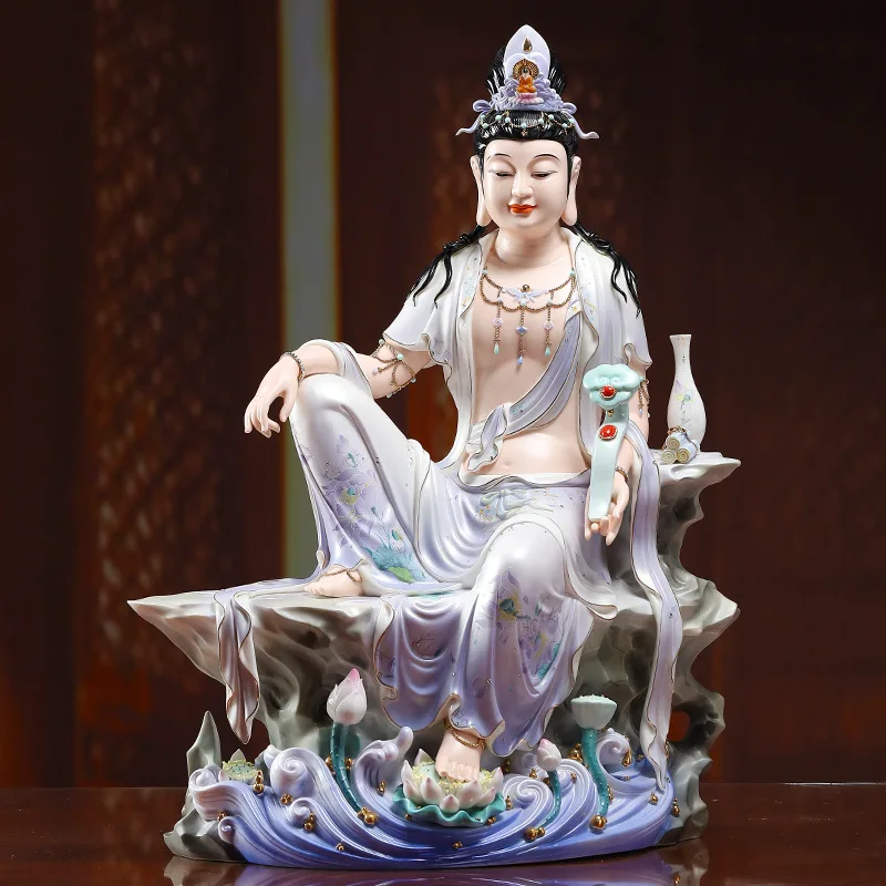 Guanyin Bodhisattva Good Wealth Boy Set Ceramics