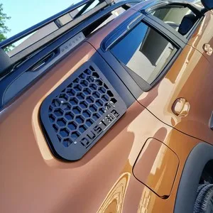 Metal butterfly window Dacia Duster Renault 2 pcs honeycomb pattern laser cutting impact protection 80 × 80 × 20cm quality product