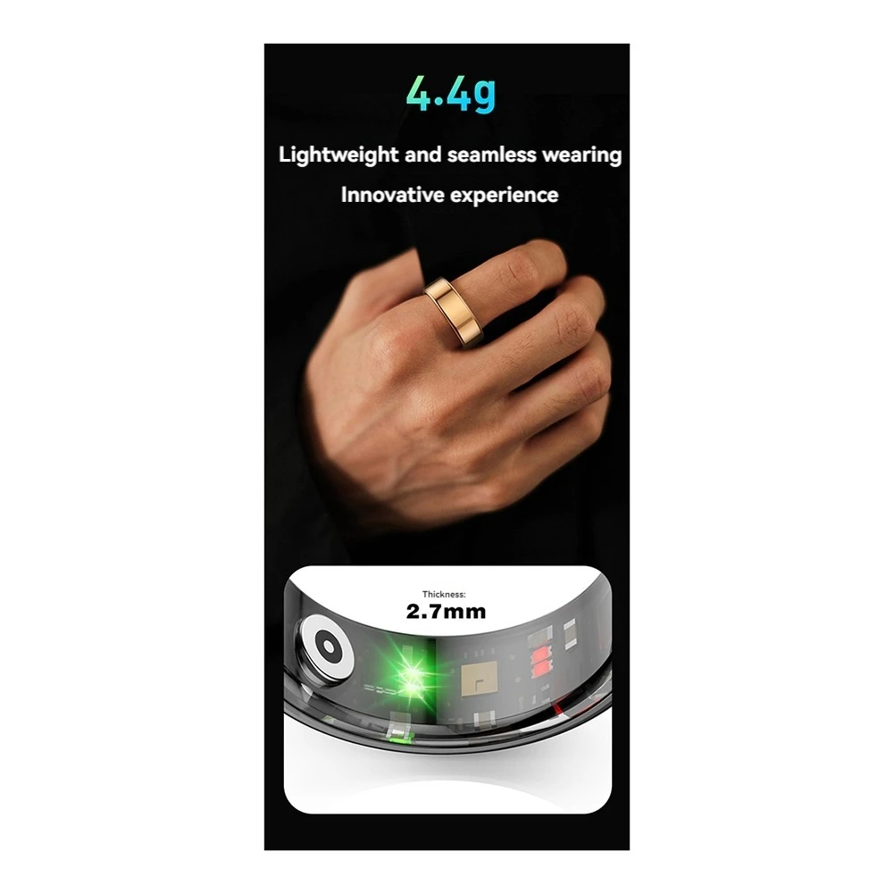 

R02 Smart Ring Health Monitoring IP68 Waterproof Multi-Sport Modes For Android For IOS