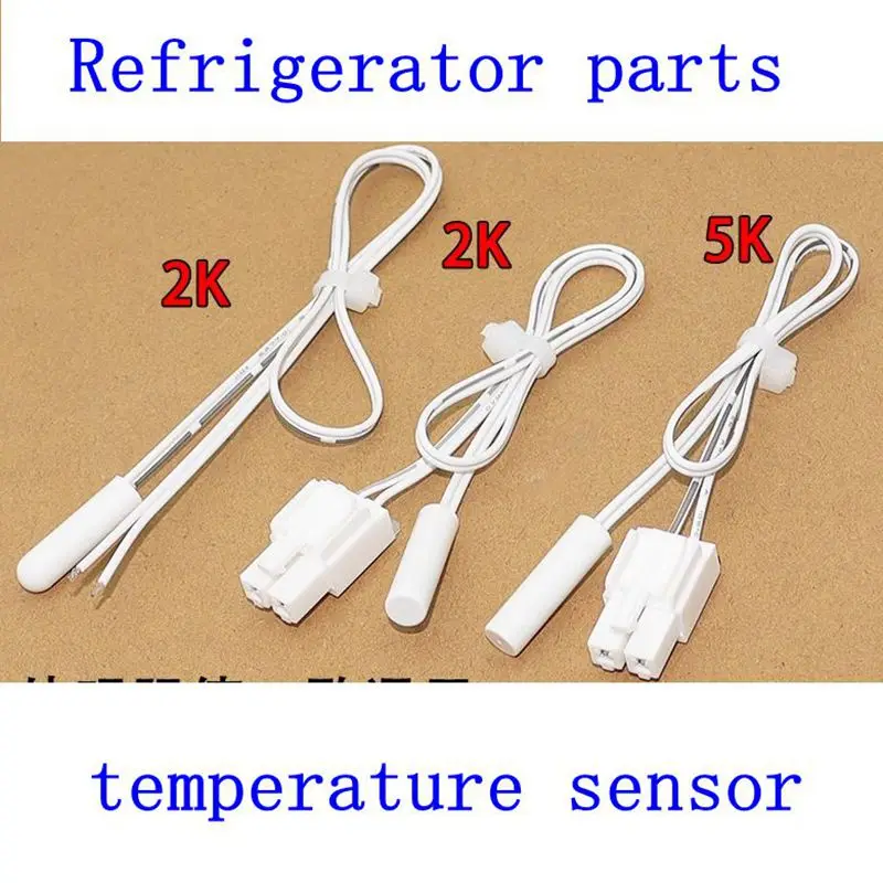 1Pcs 2K/5K refrigerator temperature sensor probe for Haier/Midea/ Meiling/ TCL universal fridge freezer ice box parts