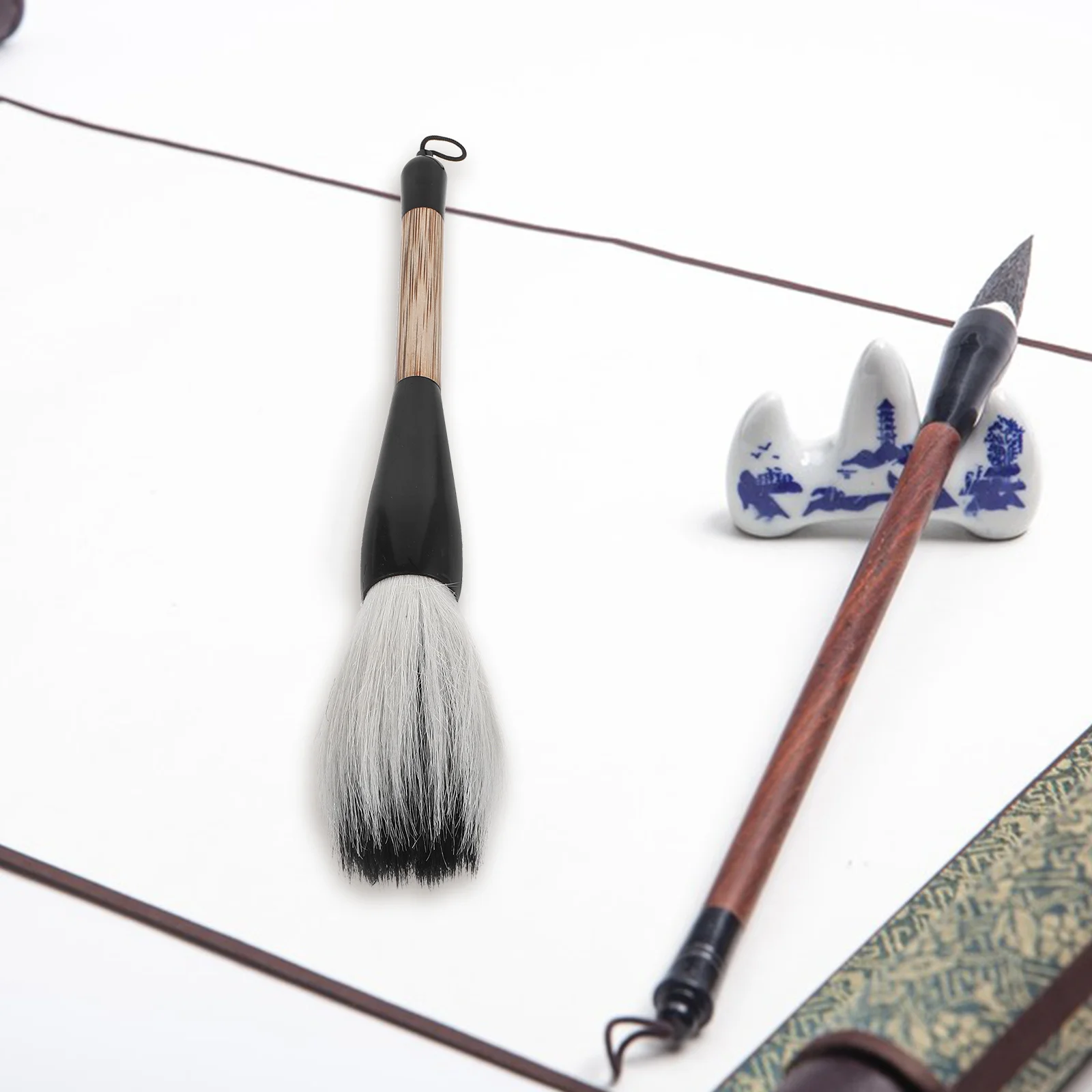 Zestaw pędzli do kaligrafii dla początkujących, gładka drewniana rączka, narzędzie do chińskiego pisania i malowania dla artystów i studentów, przenośne, dobrej jakości pochłanianie tuszu.