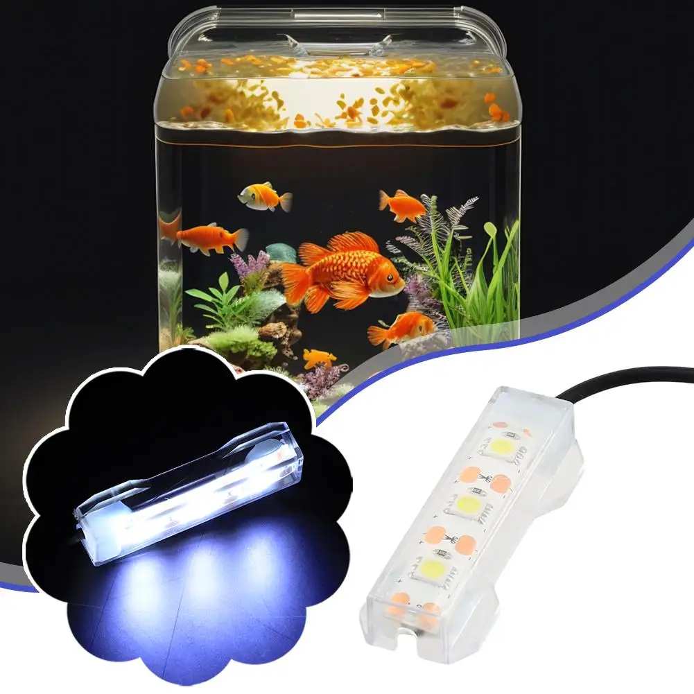 0.6W 5V Fish Tank Light Aquarium Landscape Decorative Lamps Accessories USB LED Desktop Lamp For Small Aquarium Plants Ligh V0O9