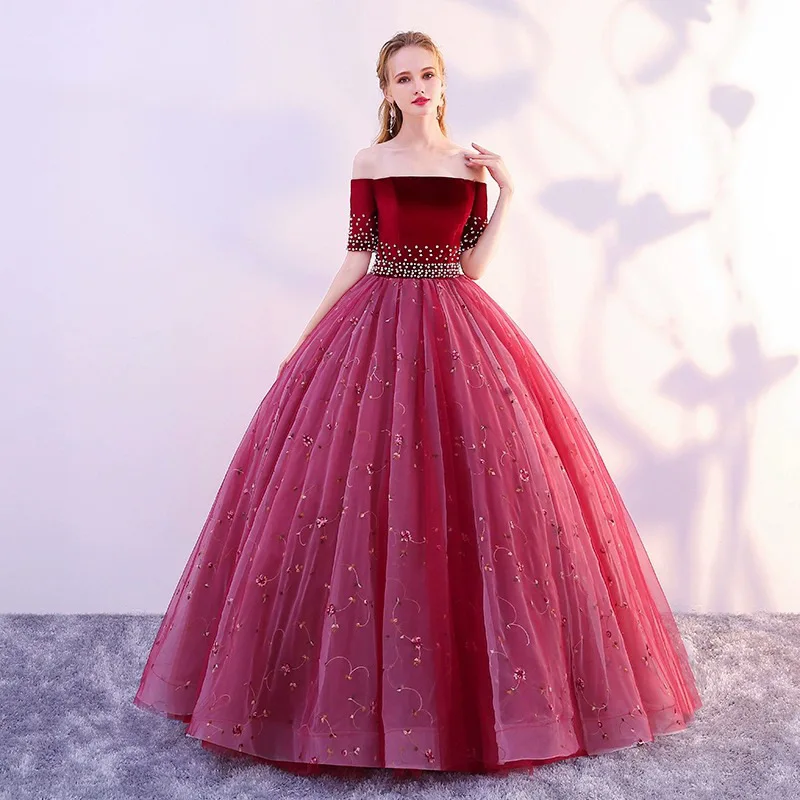 2026 New Women's Colored Yarn One Shoulder Evening Dress Fashionable Slimming New Year's President's Back Strap Dress