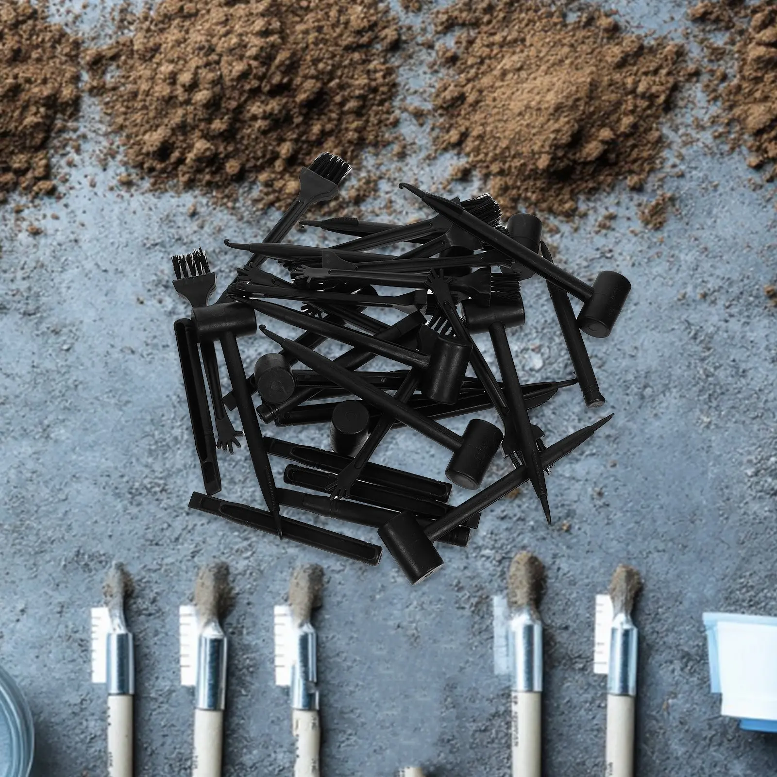 

10Sets Archaeology Excavation Tools Kit Small Plastic Hammers Chisels Brushes for Kids Dinosaur Digging Educational Stem Science