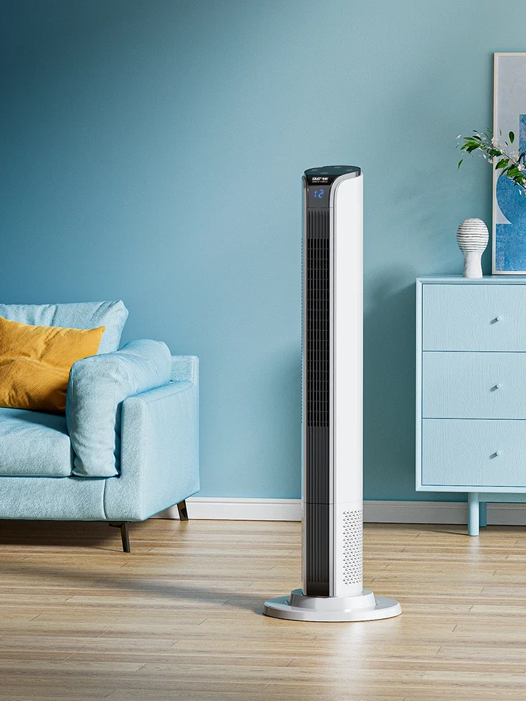 Mute Dormitory Stand Vertical Leafless Remote Control Shaking Head timing Fan Big Electric Tower Fan Household Floor Fan