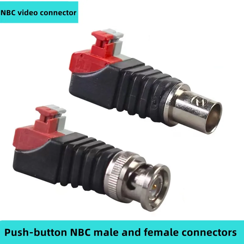 Key solderless pressing wire Q9 10PCS video connector is connected to network cable BNC male  female video signal wiring joint