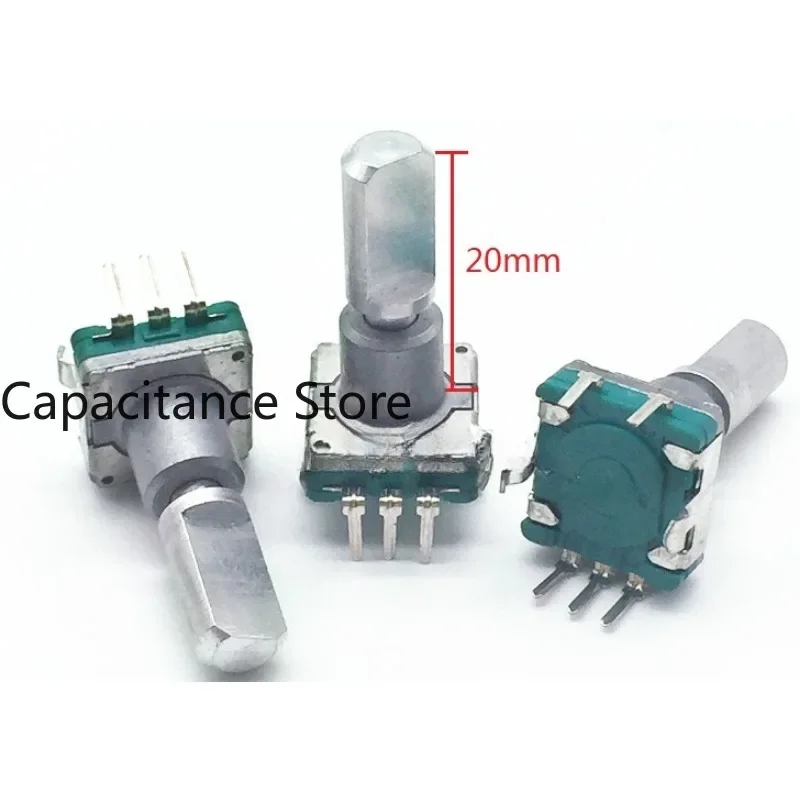 

5PCS Encoder EC11E1534408 No positioning stepping 5 pin with switch Damping feel