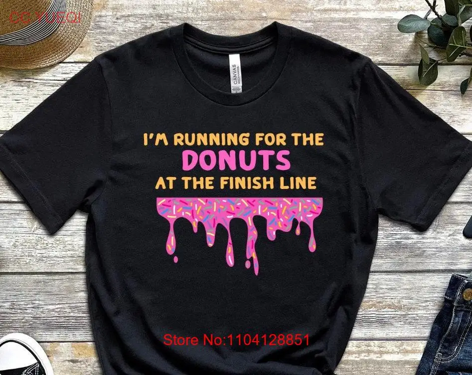 

Футболка «Я бег за пончики на финишной линии» Runner Slow Club First Marathon Track Team Training